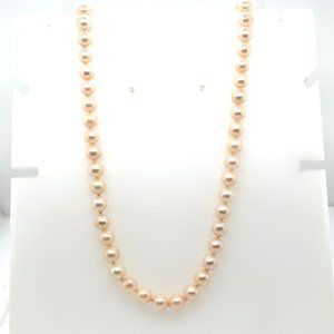 14K Yellow Gold Pearl Strand Necklace